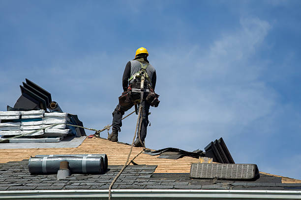 Professional Gutter Installation technician working in Glenelg, MD